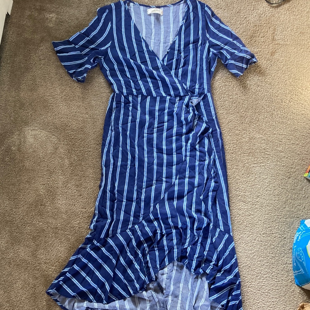 Band of Gypsies Blue and White Striped Dress
